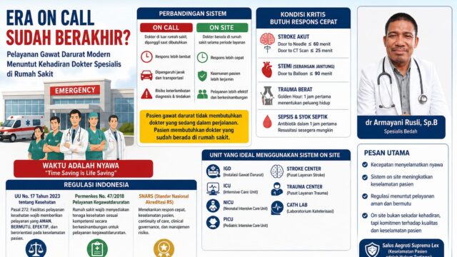 Era On Call Sudah Berakhir?Pelayanan Gawat Darurat Modern Menuntut Kehadiran Dokter Spesialis di Rumah Sakit