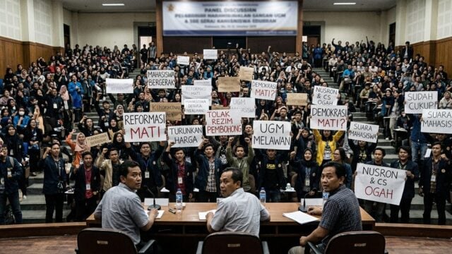 Alasan Mahasiswa Geruduk Diskusi Nusron, Budiman, dan Sudaryono di UGM