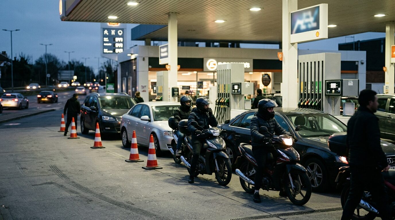 Antrean SPBU saat stok BBM bersubsidi di Bangkalan aman
