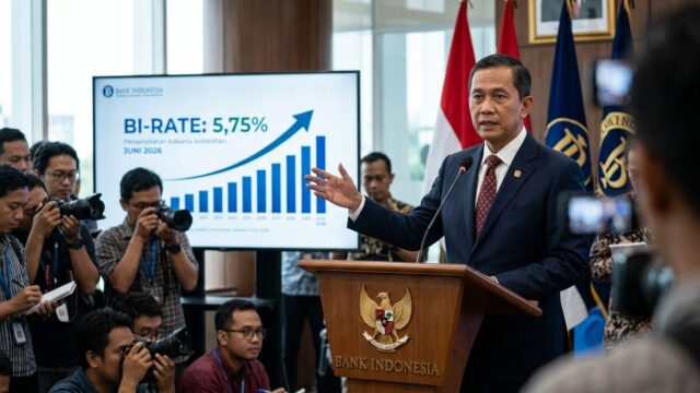 BI Naikkan BI-Rate 25 Bps Jadi 5,75 Persen Juni 2026