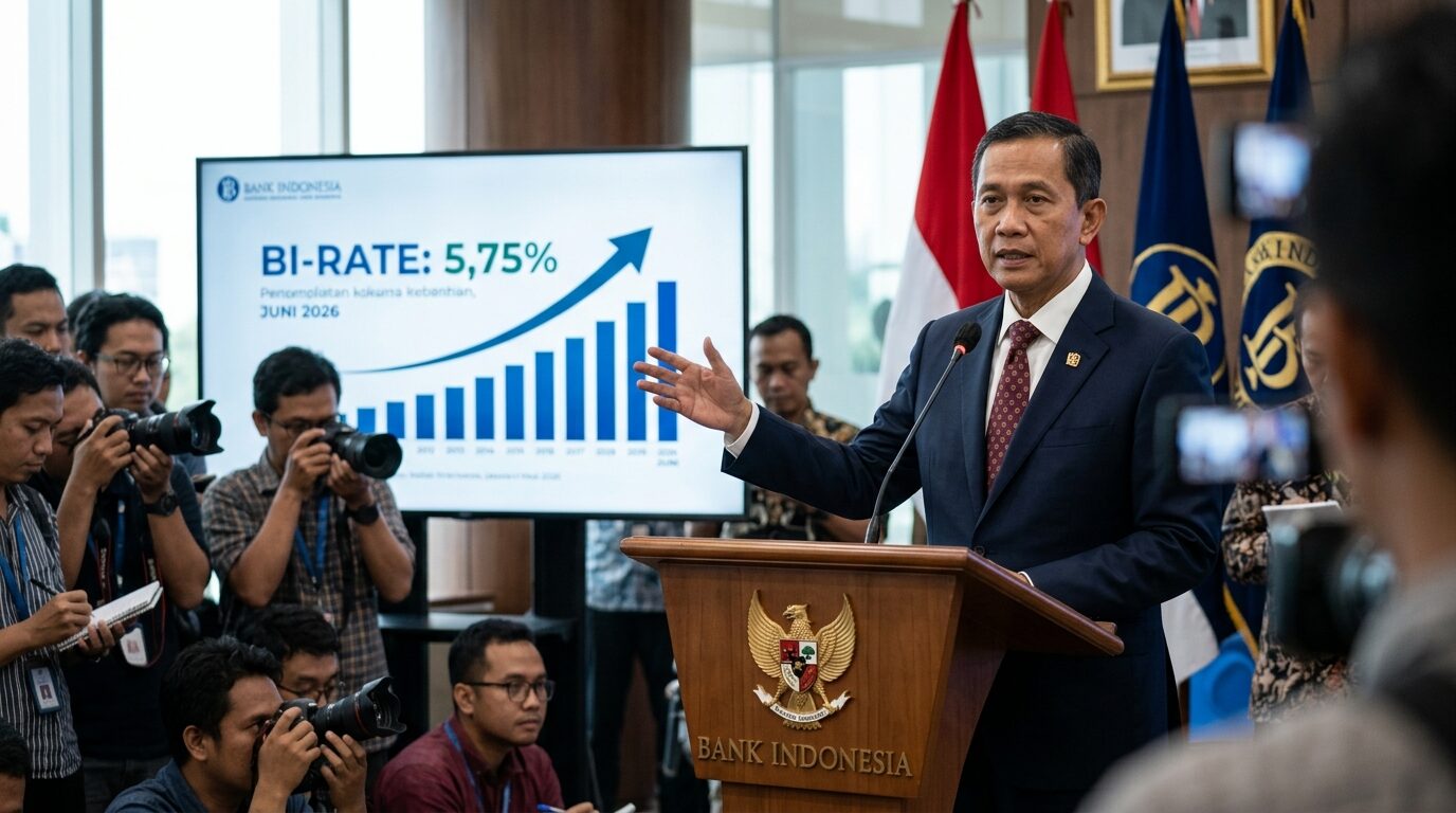 BI Naikkan BI-Rate 25 Bps Jadi 5,75 Persen Juni 2026
