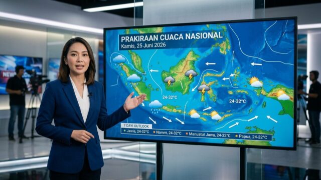 Prakiraan Cuaca Nasional Kamis 25 Juni 2026 BMKG Terbaru