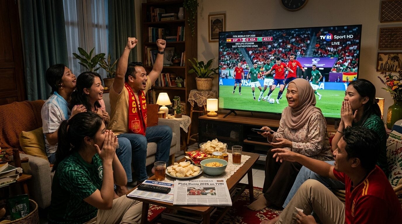 Cara Nonton Langsung Spanyol vs Arab Saudi Piala Dunia 2026 di TVRI Sport HD