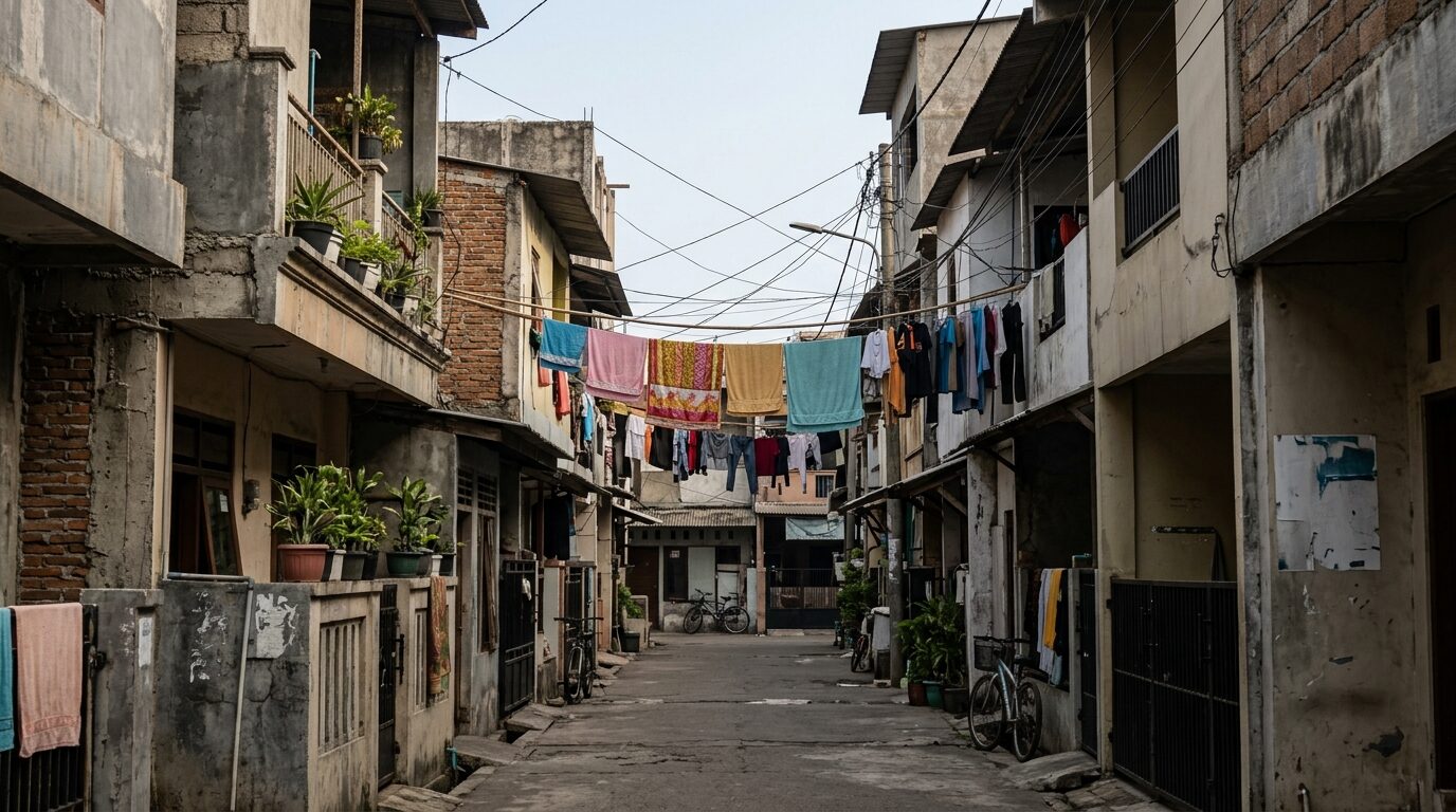 Kawasan Angke Tambora Jakarta Barat tempat penemuan korban pembunuhan istri