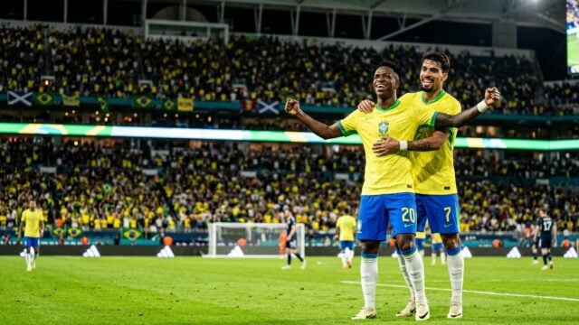 Dua Gol Vinicius Junior Bawa Brasil Bungkam Skotlandia 3-0