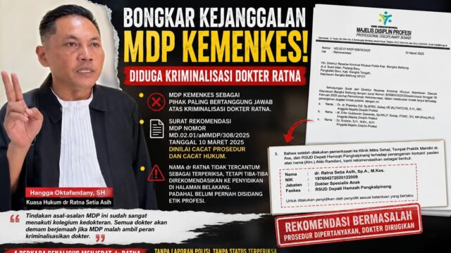 Kasus dr Ratna Memanas, Kuasa Hukum Tuding MDP Kemenkes Terbitkan Rekomendasi Bermasalah