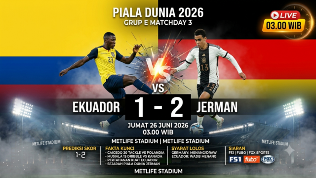 Prediksi & Analisis Ekuador vs Jerman: Laga Penentu Nasib Grup E Piala Dunia 2026