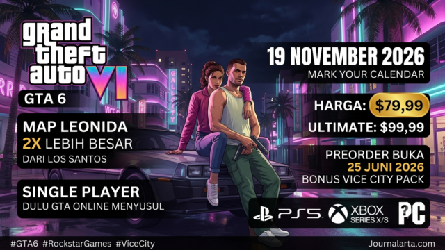 GTA VI Resmi: Harga, Tanggal Rilis, Detail Peta, dan Fitur Terbaru