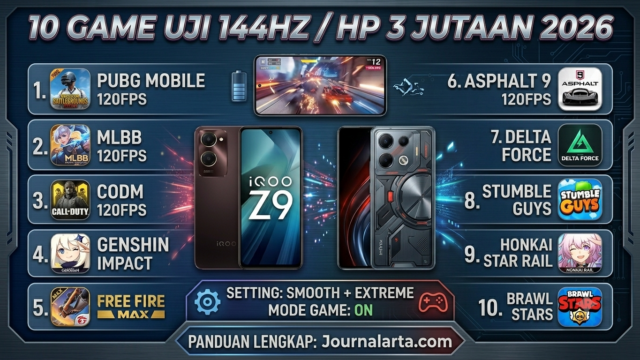 10 Game Terbaik Uji Layar 144Hz HP 3 Jutaan 2026: Rasakan Bedanya