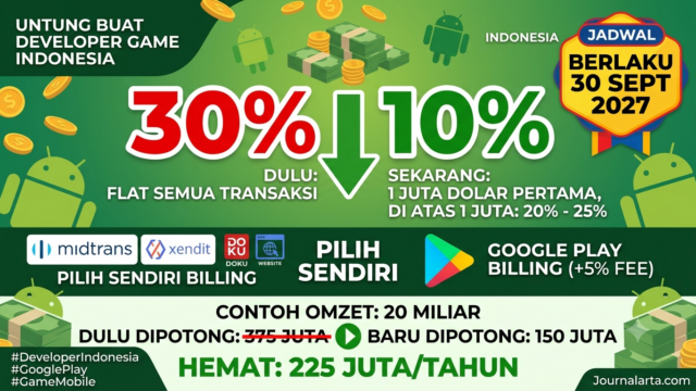Dampak Google Ubah Play Store ke Developer Game Indonesia