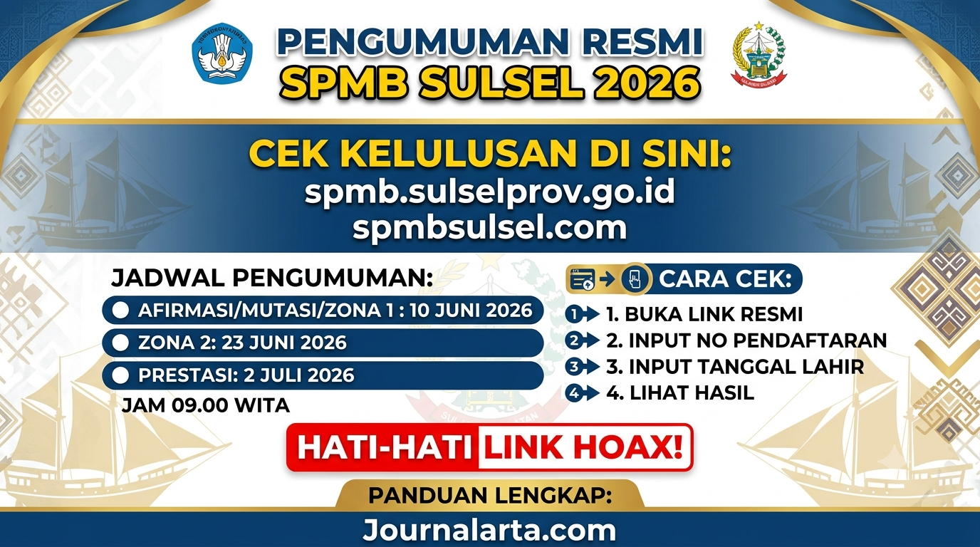 Link Pengumuman SPMB Sulsel 2026