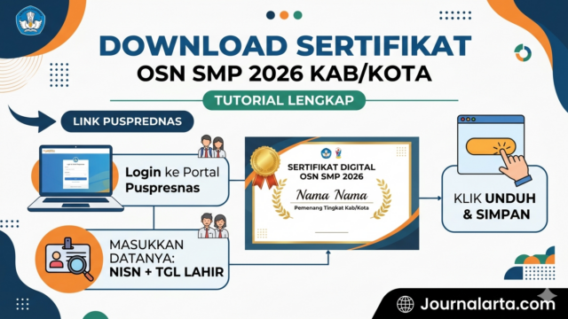 Cara Download Sertifikat OSN SMP 2026 Kab/Kota: Link Portal Puspresnas