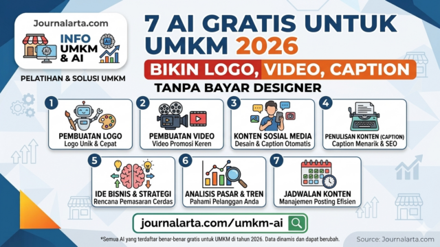 7 AI Gratis untuk UMKM 2026: Bikin Konten Jualan, Logo, Caption Tanpa Bayar
