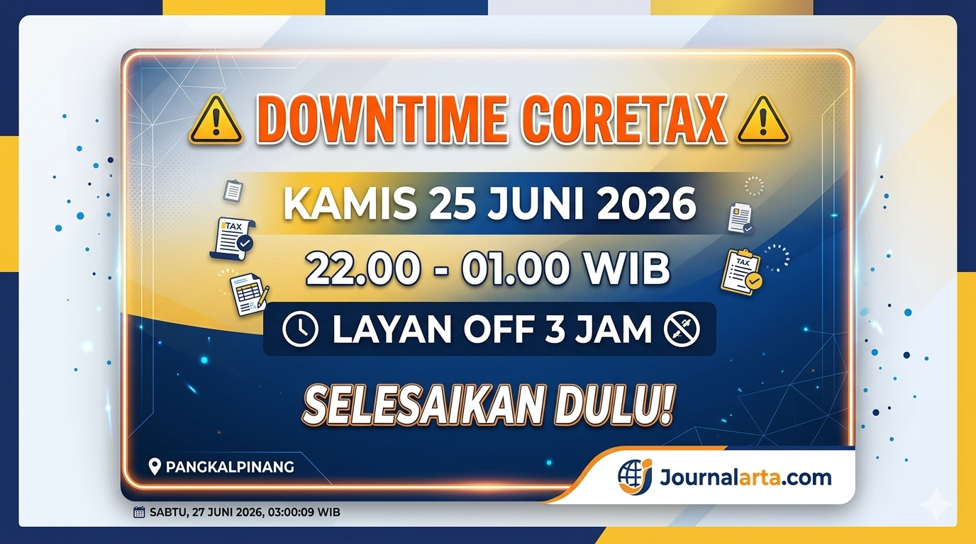 DJP Hentikan Sementara Layanan Coretax 25-26 Juni 2026