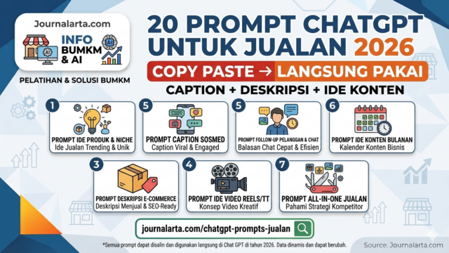 Cara Pakai ChatGPT untuk Jualan Online: 20 Prompt Shopee TikTok Shop 2026