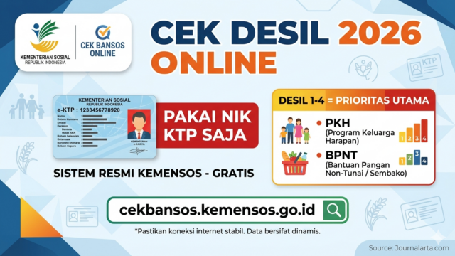 Cara Cek Desil 2026 Secara Online Lewat NIK KTP di Cekbansos Kemensos