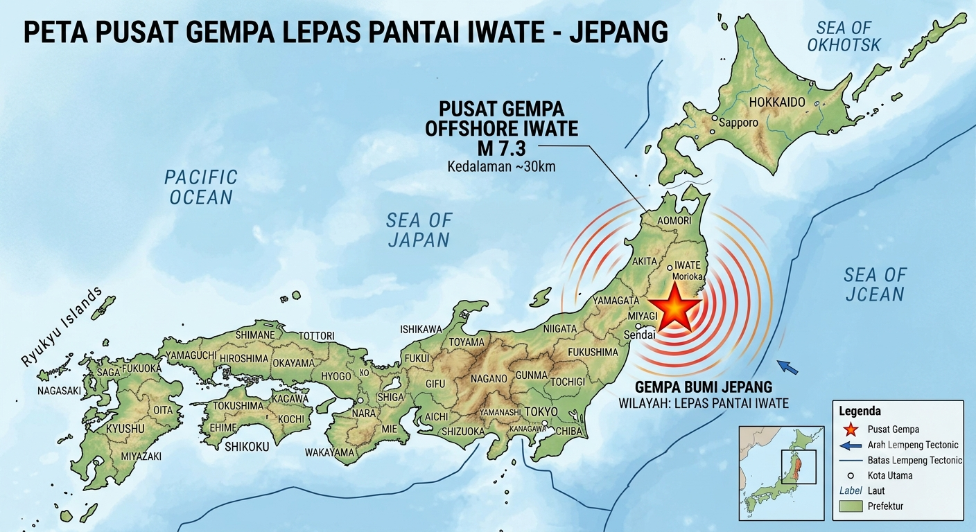 Gempa M 6,1 Guncang Timur Laut Jepang, PLTN Dinyatakan Aman