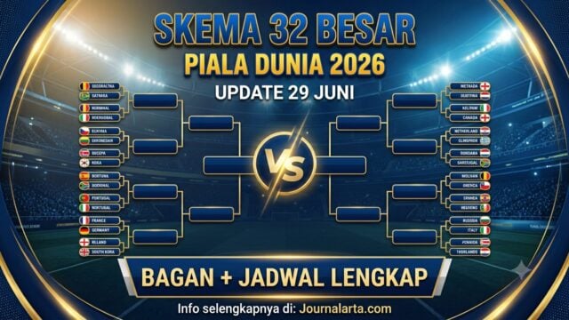 Skema 32 Besar Piala Dunia 2026: Update Hasil 28 Juni dan Jadwal 16 Besar