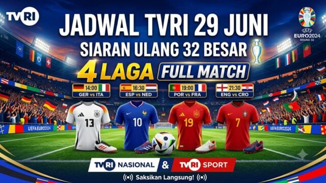 Jadwal TVRI Siaran Ulang Piala Dunia 2026 pada 29 Juni