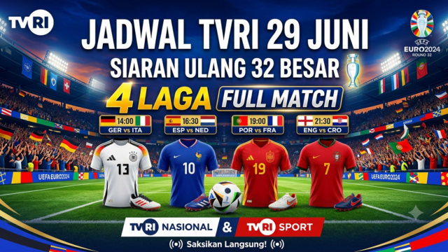 World Cup 2026 replay schedule on TVRI for June 29