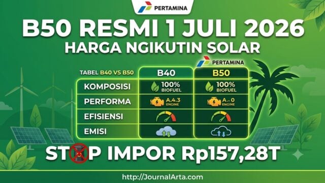 BBM B50 Resmi Hadir di Juli 2026: Harga, Tabel B40 vs B50 & Dampak