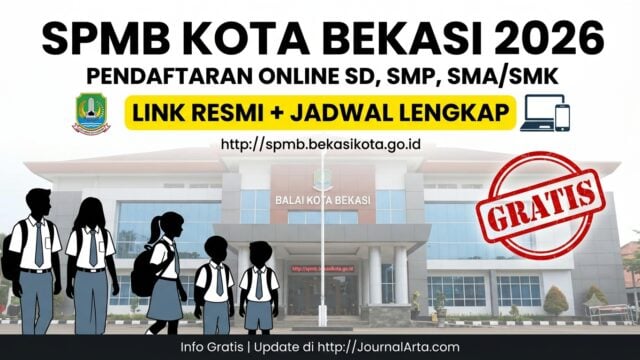 Link Pendaftaran SPMB Kota Bekasi 2026 Jenjang SD, SMP, SMA + Jadwal & Cara Daftar Online