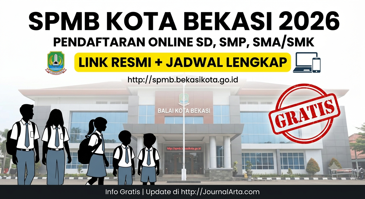 Link Pendaftaran SPMB Kota Bekasi 2026 Jenjang SD, SMP, SMA + Jadwal &