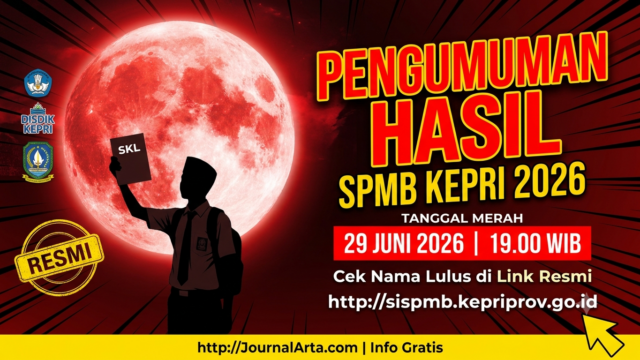 Link Pengumuman Hasil SPMB Kepri 2026 SMA/SMK/SLB: Cek Online 29 Juni Pukul 19.00 WIB