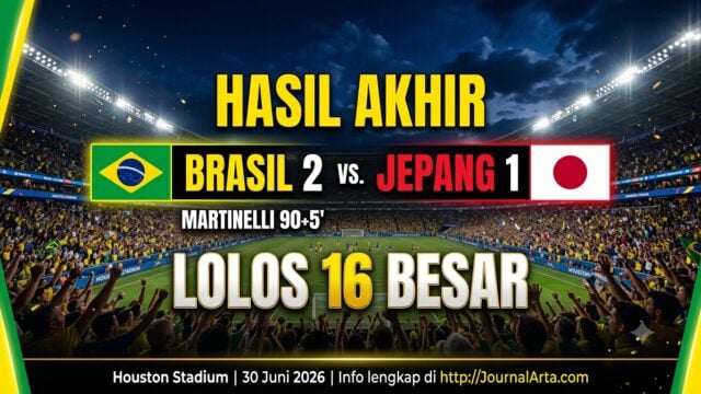 Brasil vs Jepang 2-1: Martinelli Gol Menit 95 Loloskan Selecao ke 16 Besar