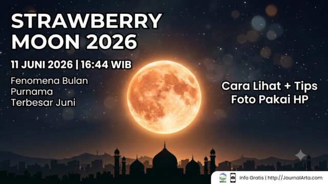 Fenomena Strawberry Moon 2026: Tanggal, Jam Puncak & Cara Lihat di Indonesia Gratis