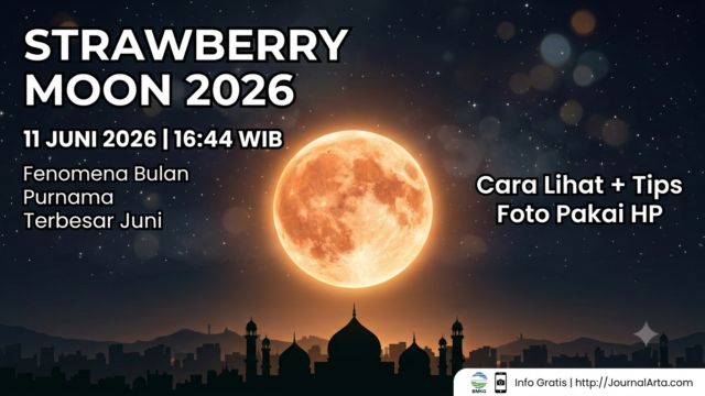 Strawberry Moon 2026: Date, Peak Time, and How to See It in Indonesia