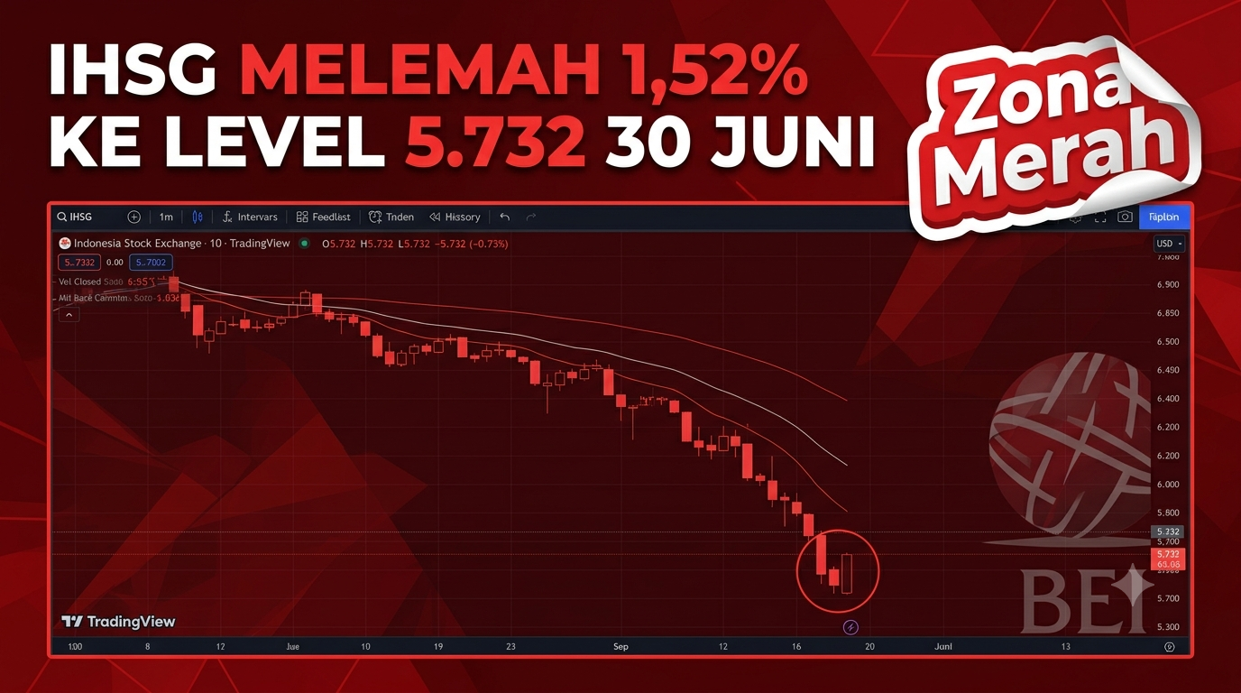 ihsg 30 juni 2026 grafik melemah 5732