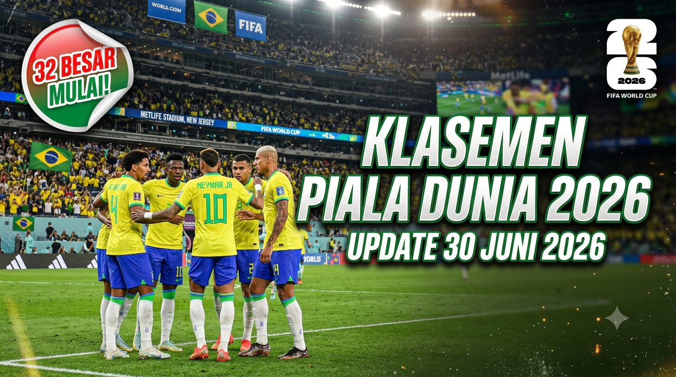 klasemen piala dunia 2026 30 juni brasil argentina lolos