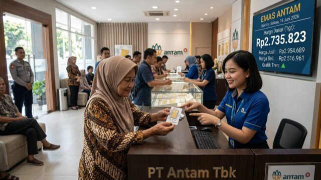Harga Emas Antam Hari Ini Selasa 16 Juni 2026: Naik Rp18.000 per Gram