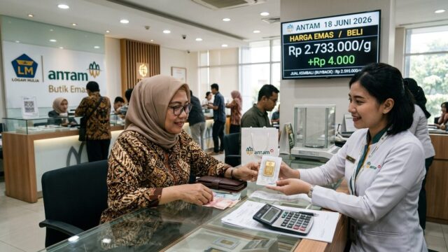 Update Harga Emas Antam 18 Juni 2026: Naik Rp4.000 Jadi Rp2.733.000/gram