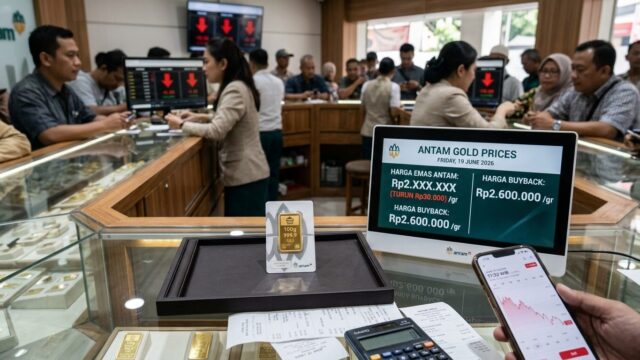 Harga Emas Antam Jumat 19 Juni 2026: Turun Rp30.000, Cek Buyback Rp2.600.000