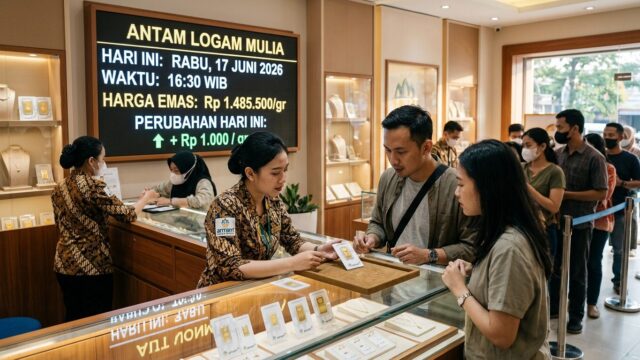 UPDATE Harga Emas Antam Rabu 17 Juni 2026 Sore: Menguat Tipis