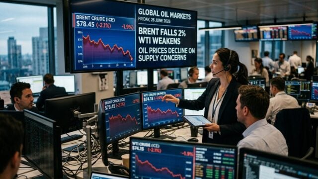 Harga Minyak Dunia Jumat 26 Juni 2026: Brent Turun 2%, WTI Melemah