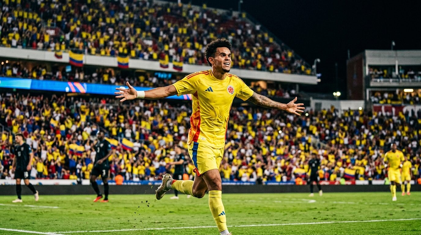 Pemain Kolombia merayakan gol ke gawang DR Congo dalam laga Colombia vs DR Congo