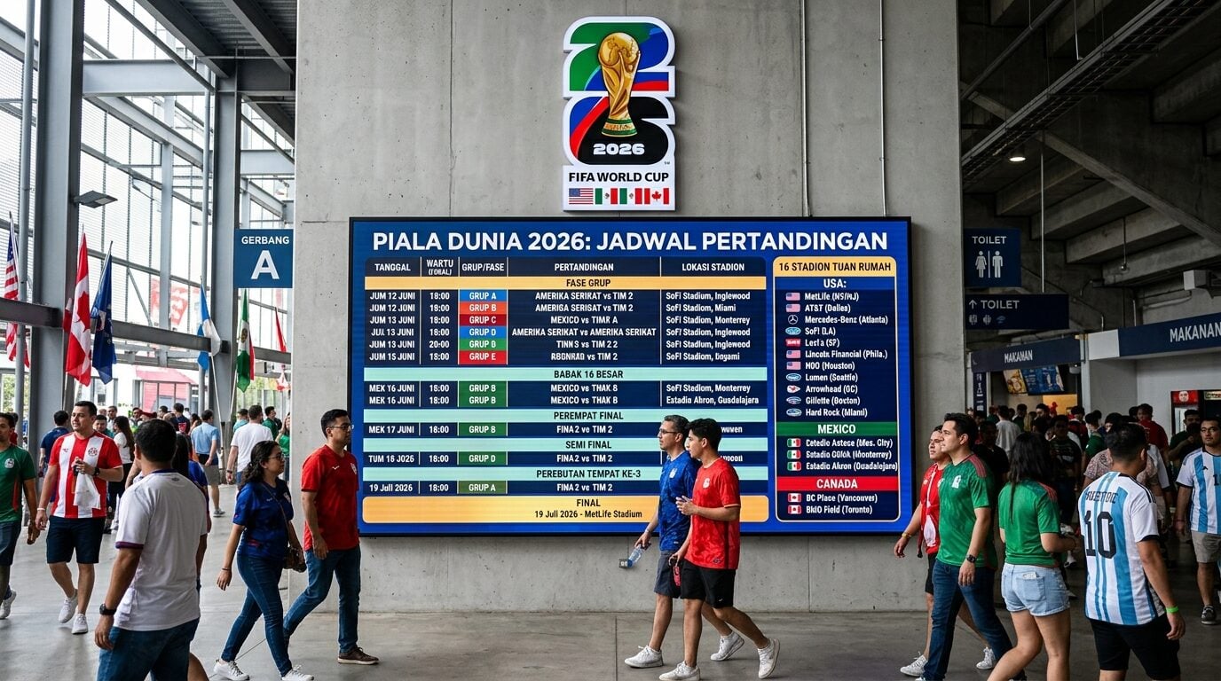 Jadwal Lengkap Piala Dunia 2026 Senin 22 Juni 2026