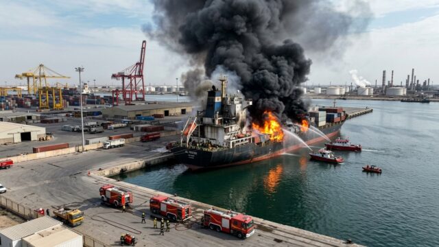 Iran Guncang Irak: Kapal Raksasa Terbakar, Markas AL AS Diserang