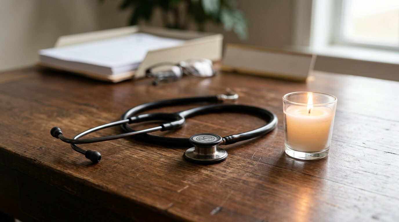 Peralatan medis dan lilin sebagai simbol duka dalam investigasi Kasus dokter Icha
