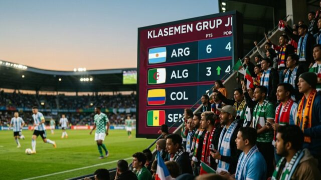 Klasemen Grup J Piala Dunia 2026 Terbaru: Argentina 6 Poin, Aljazair Naik Urutan 2