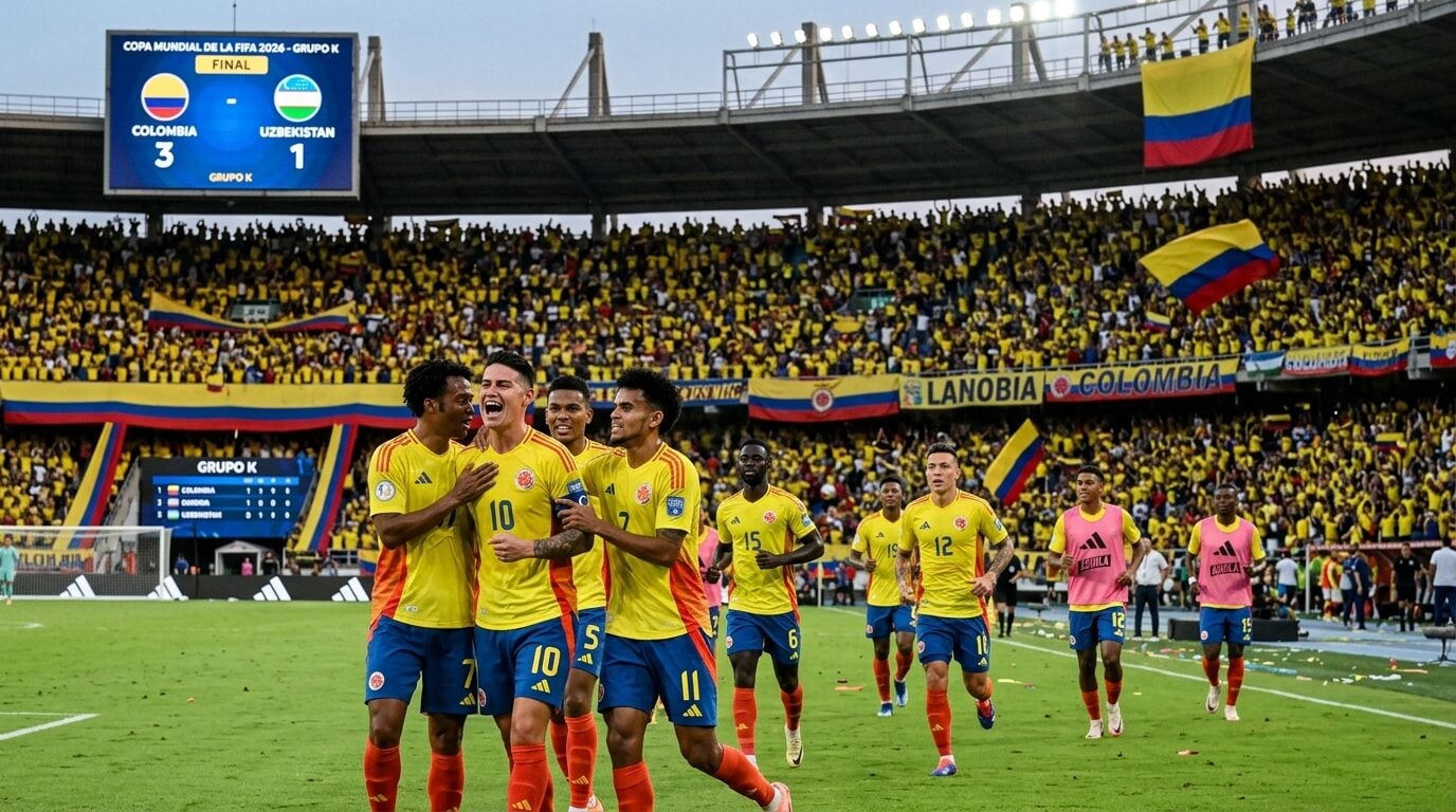 Klasemen Sementara Grup K Piala Dunia 2026 Usai Kolombia Taklukkan Uzbekistan