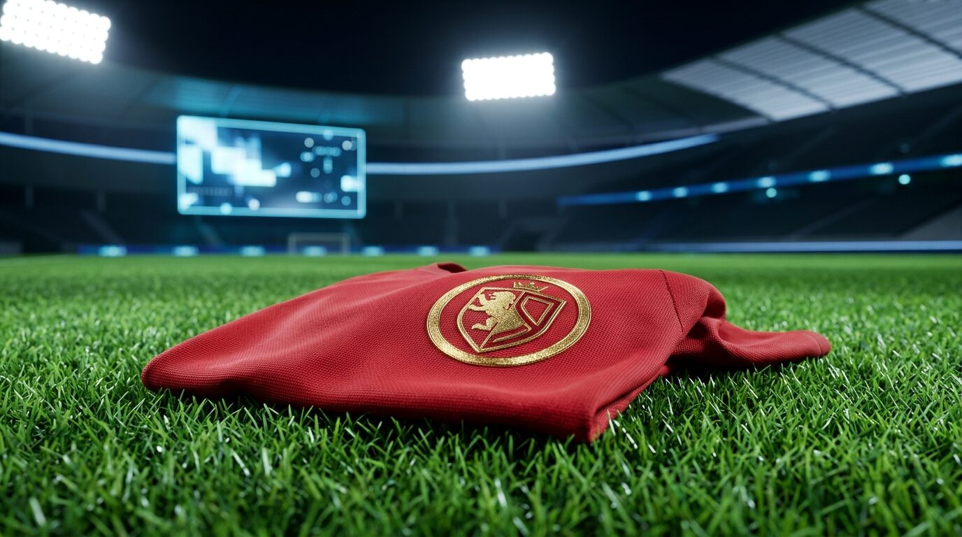 Jersey merah klub bola di lapangan hijau sebagai simbol Manchester United bidik Felix Nmecha