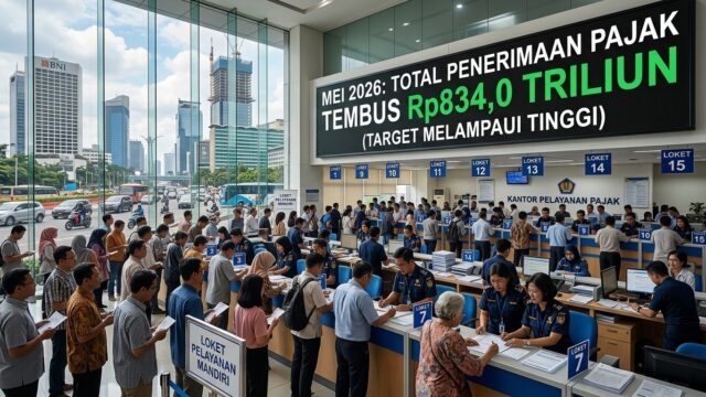 Penerimaan Pajak Mei 2026 Tembus Rp834 Triliun di Tengah Gejolak Global
