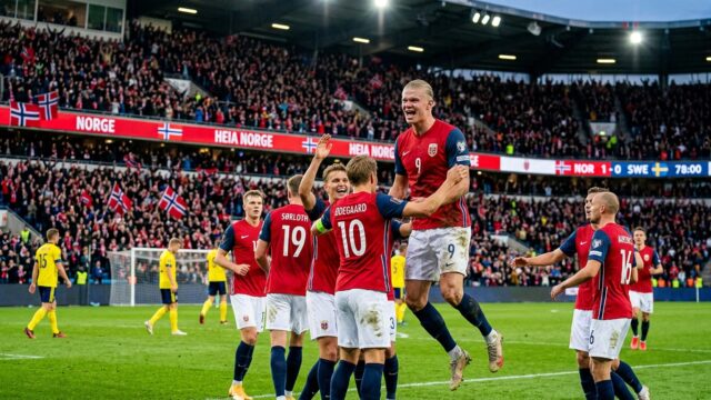 Norwegia Hajar Swedia 3-1, Larsen Mengamuk dengan Brace