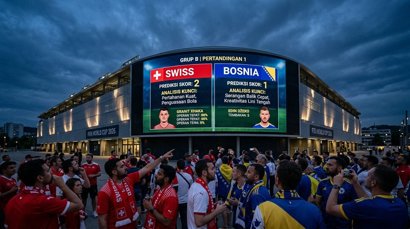 Prediksi Skor & Analisis Pertandingan Swiss vs Bosnia di Grup B Piala Dunia 2026
