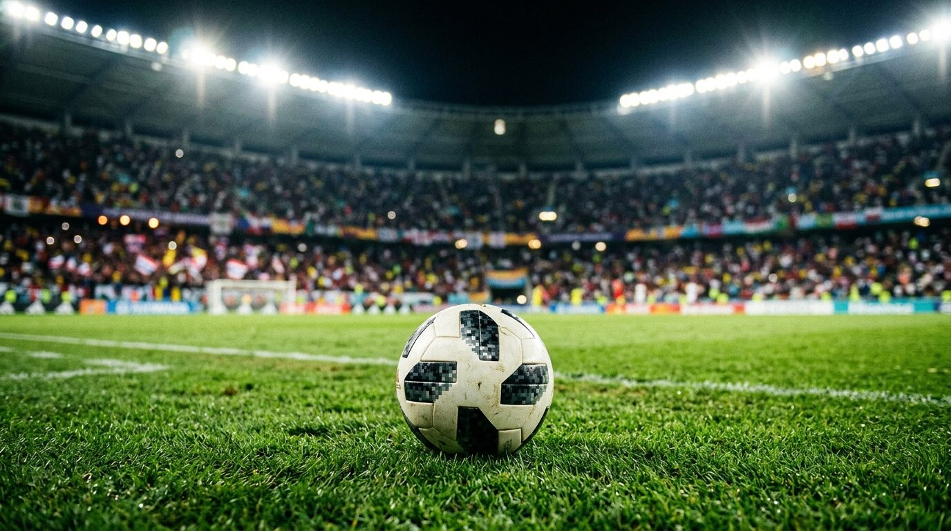 Bola sepak di lapangan hijau menggambarkan persaingan ketat Skenario Grup E Piala Dunia U-20