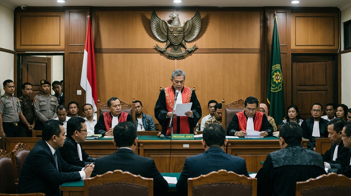 Suasana sidang vonis korupsi di Pengadilan Tipikor Jakarta